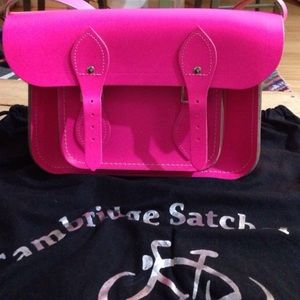 11" Cambridge Satchel Company - Neon Pink