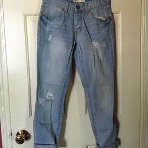 Ripped Boyfriend Jeans