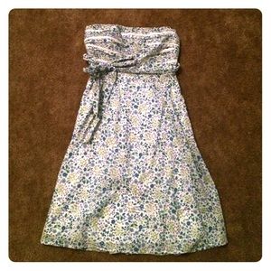Floral strapless dress💜