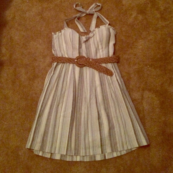 The blue striped halter dress💙