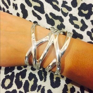 Stella & Dot Silver Cuff Bracelet