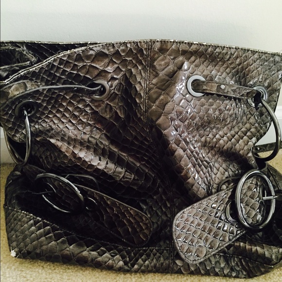 Big Buddha gray handbag