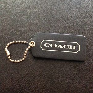 Black leather hangtag