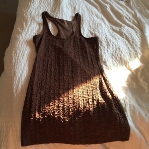 Brown textured bodycon dress