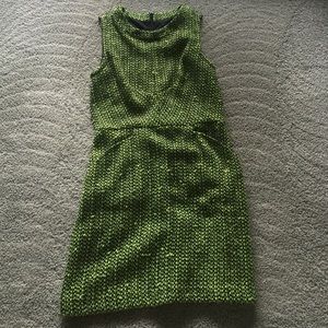 Green and black tweed Topshop dress
