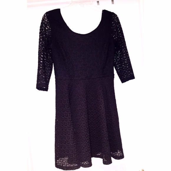 Lush Black Lace Dress