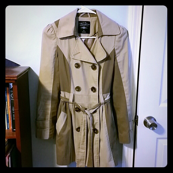 Two tone trench coat