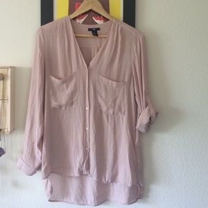 Hi-lo pink blouse - 10