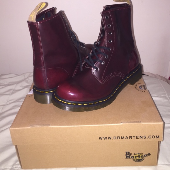 BRAND NEW Dr. Martens Vegan Cherry Red Rouge