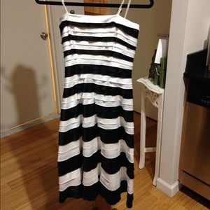 Adrianna Papell black and white cocktail dress