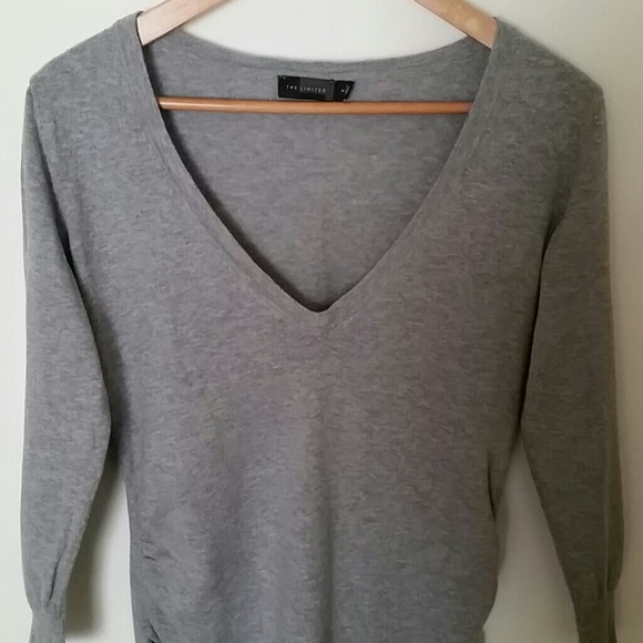 The Limited Sweaters - The Limited 3/4 Sleeve Ruched Sweater