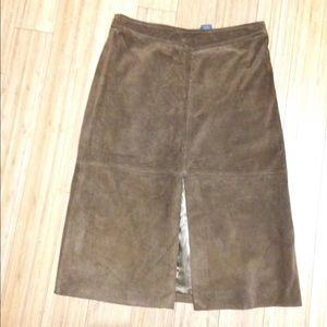 Banana Republic chocolate brown suede skirt - 6