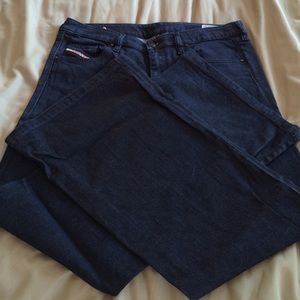 Diesel YBO dark blue wide leg flare jeans 30x30