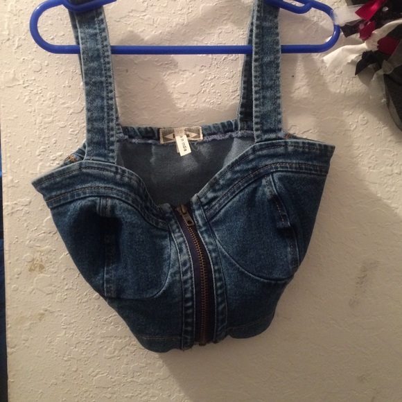 Denim crop top