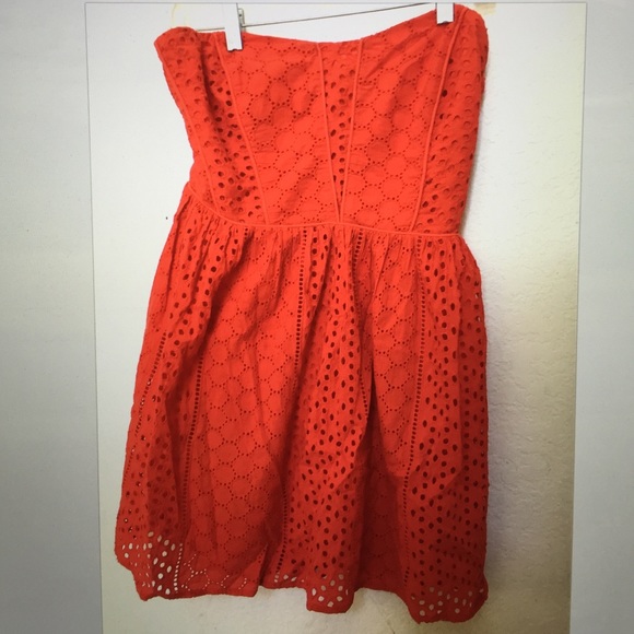 Orange Kimchi Blue Strapless Dress