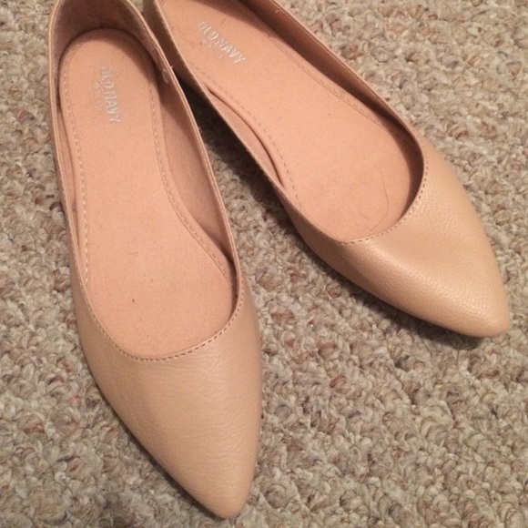 Beige flats