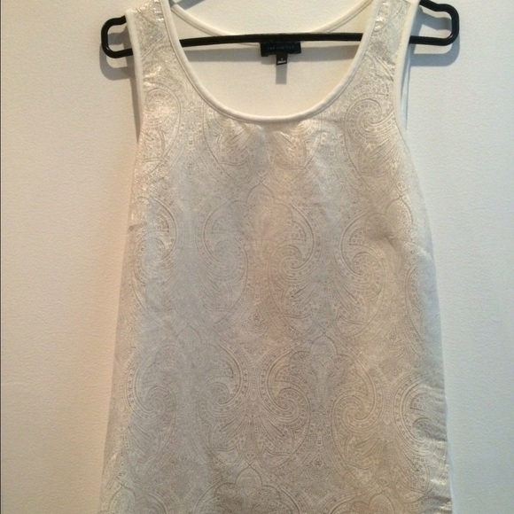 Cream Tank with Silver Pattern - Picture 1 of 2