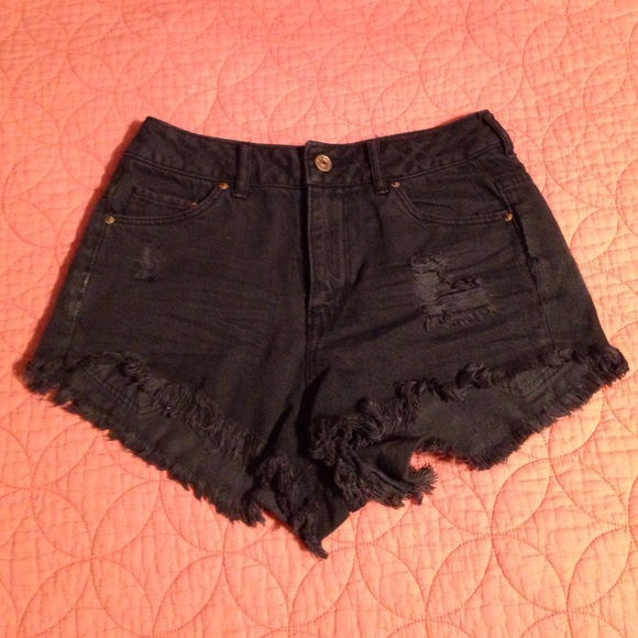 Black Jean Shorts