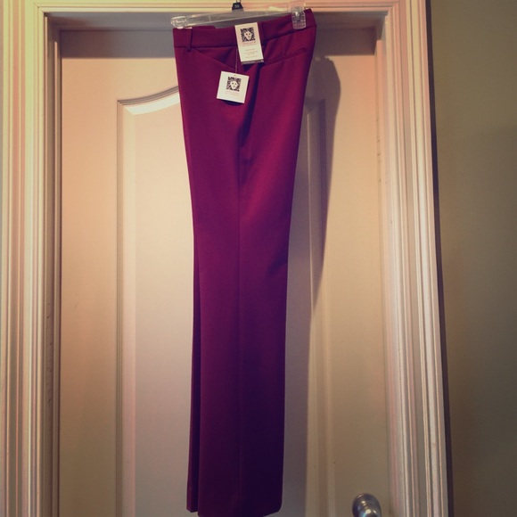Deep Crimson Dress Pants