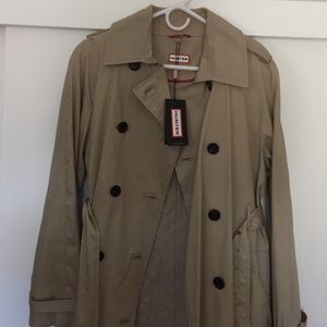 Hunter classic double beast trench beige