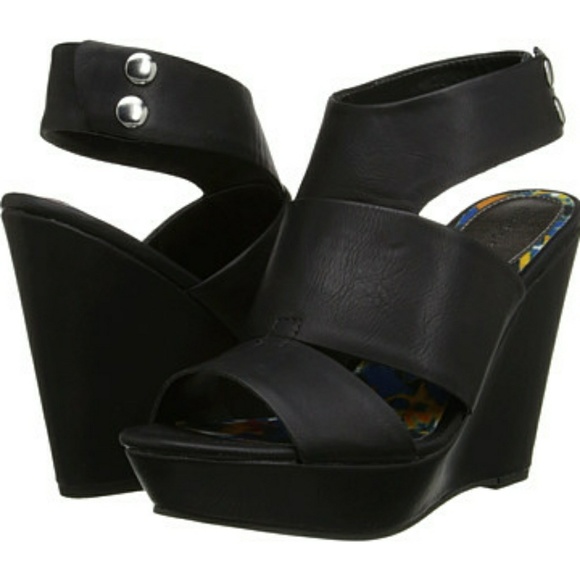 Madden Girl Shoes - Madden Girl Black Wedges