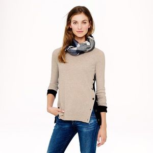 Jcrew Side Button Sweater in Color Block