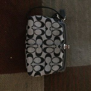 Black coach wristlet