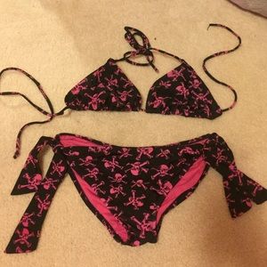 Black/Pink Deb swim suit
