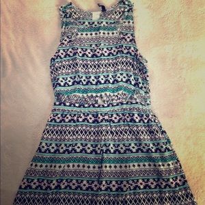 Cutout Tribal Print Dress