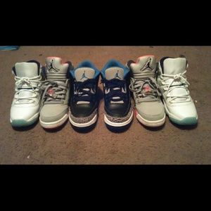 Jordans retro 3 retro 5 & retro 11