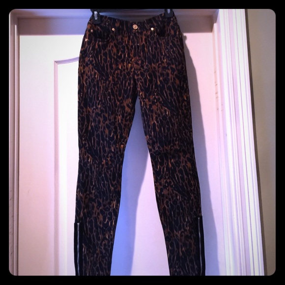 Leopard Print Skinny jeans