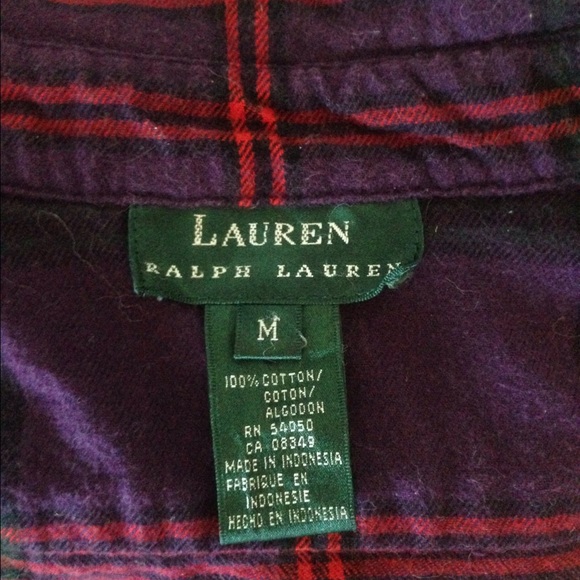 Ralph Lauren Purple Men's Flannel - Picture 2 of 2