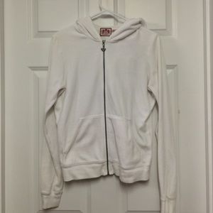 Juicy Couture white velour sweatshirt