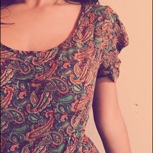 Paisley fitted dress