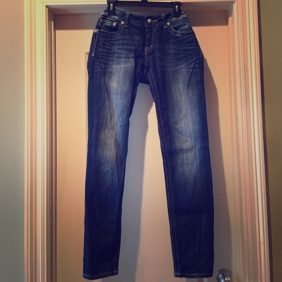 Miss Me dark denim skinny jeans