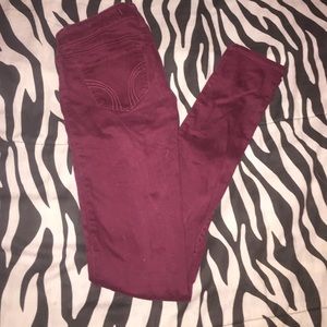 Hollister maroon khaki pants