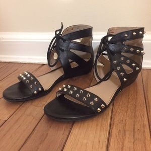 MIA Black Studded Sandals