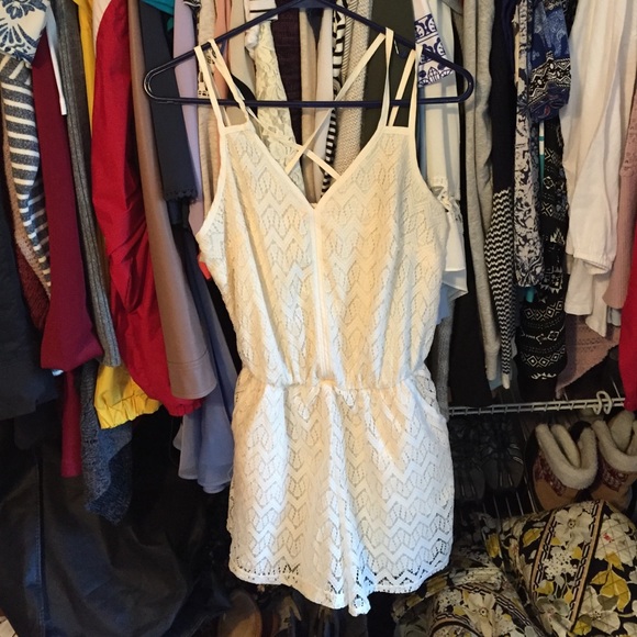white lace romper