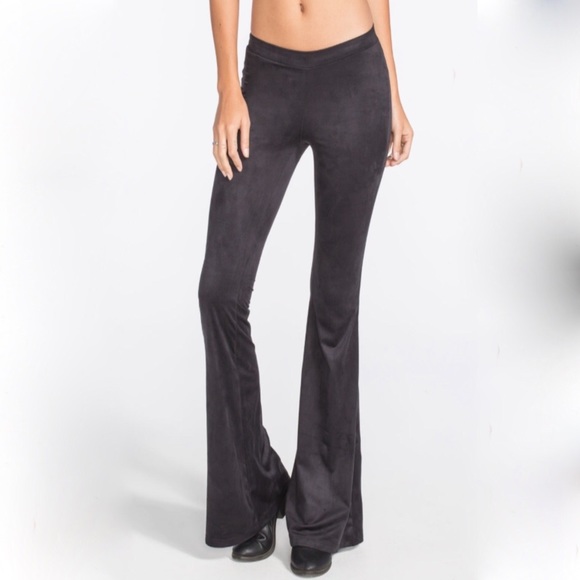 🚫SOLD🚫 Black Faux Suede Boho Pants Size Medium