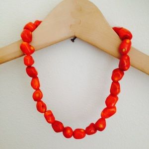Orange stone necklace