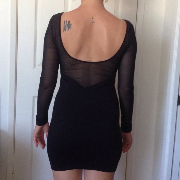 Kardashians For BeBe Black Mesh Dress - Picture 2 of 4