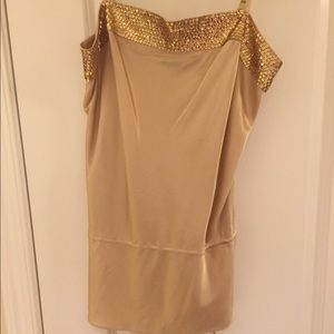 Express gold sparkly shirt