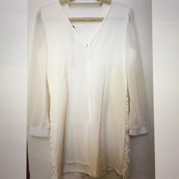 LF Long sleeved white lace dress - Picture 3 of 3