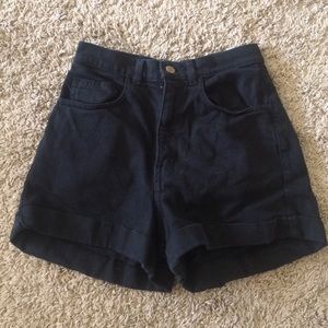 American apparel high waisted cut off shorts