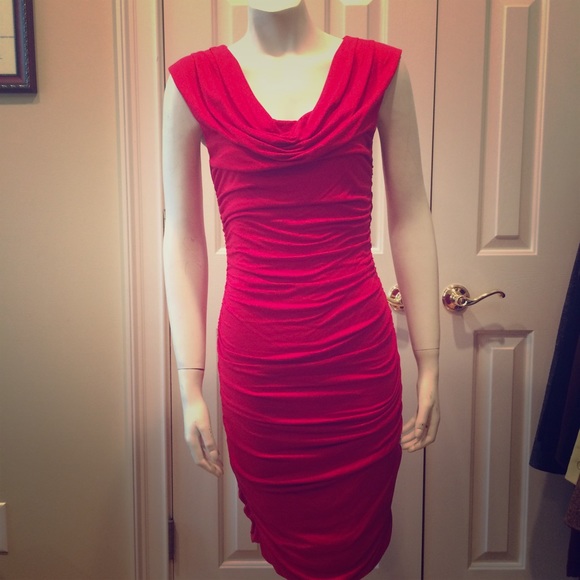 Red party dress