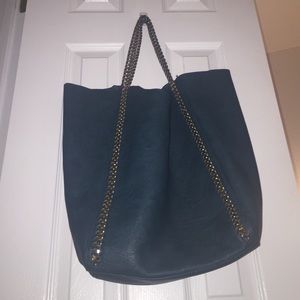 Dark Turquoise Tote Bag