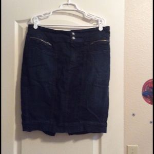Lane Bryant Dark Wash Jean Skirt