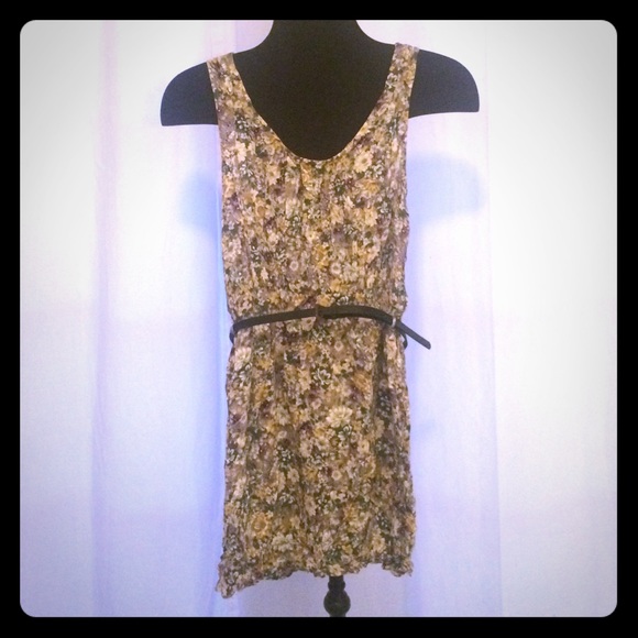 Floral dress with belt