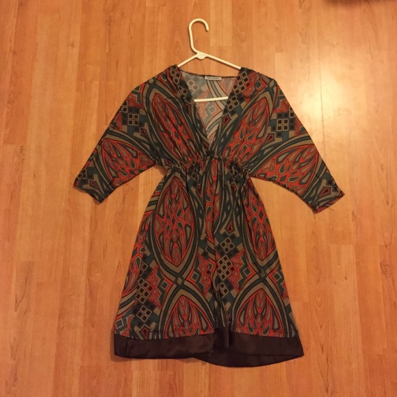 Babydoll Dress with Plunging Neckline