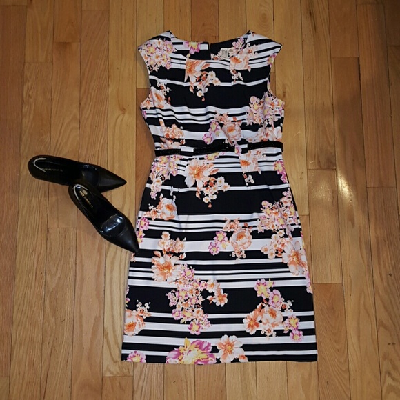 Striped and Floral Dress